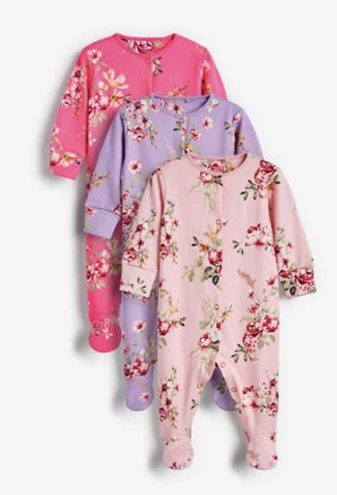 Next baby girl babygrows online