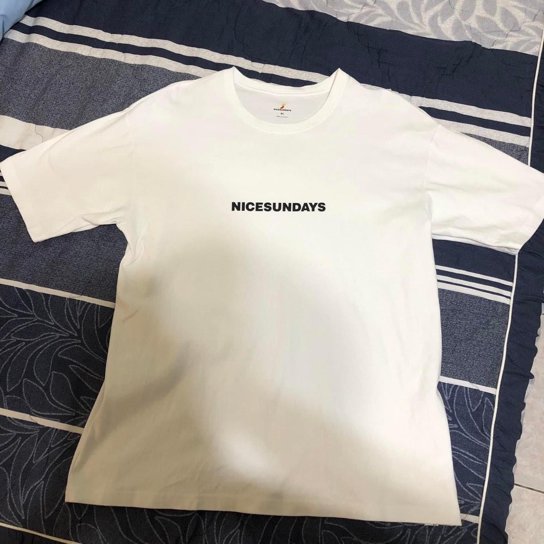 Nicesundays 白色LOGO TEE XL 王信凱孤僻運動, 他的時尚, 上身及套裝