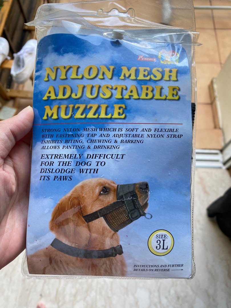 Nylon Mesh Muzzle For Big Dog Pet Supplies Homes Other Pet nylon-mesh-muzzle-for-big-dog-pet-supplies-homes-other-pet