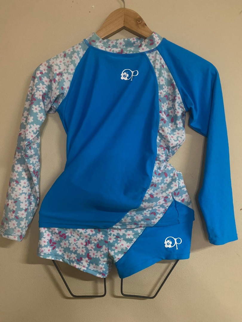 Ocean Pacific Blue Rashguard Set, Babies & Kids, Babies & Kids Fashion