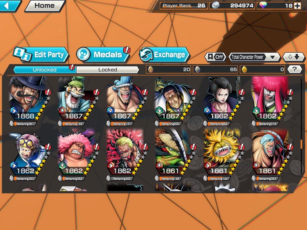 Outros Jogos | Conta one piece bounty rush (Rank 44, 3