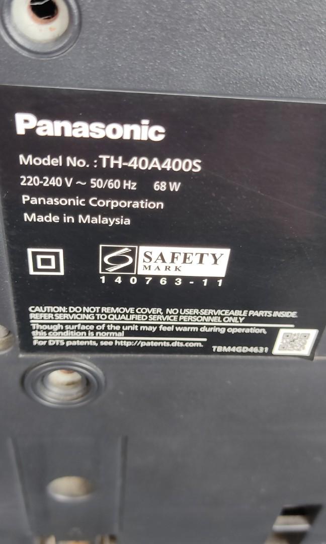 Panasonic 40 inch TV, TV & Home Appliances, TV & Entertainment, TV on