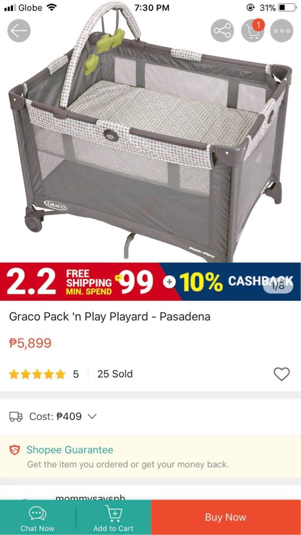 Graco Play pen crib, Babies & Kids, Baby Nursery & Kids Furniture, Cots
