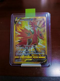 Pokemon Galarian Zapdos V Gold Secret Rare (182/172