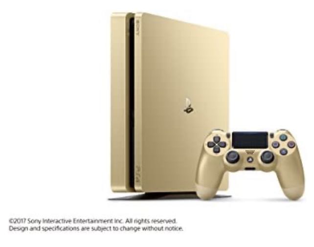 PS4 Slim 500Gb Gold Limited Edition w/ 3 consoles and games for sale