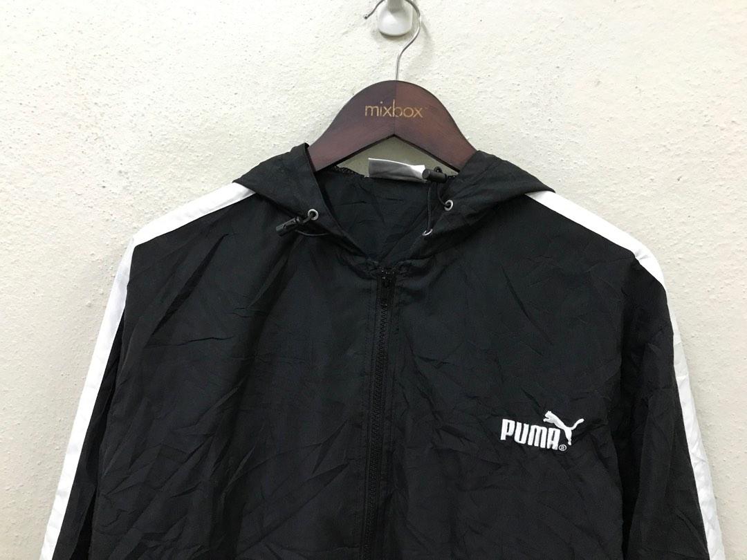Black and white puma windbreaker discount
