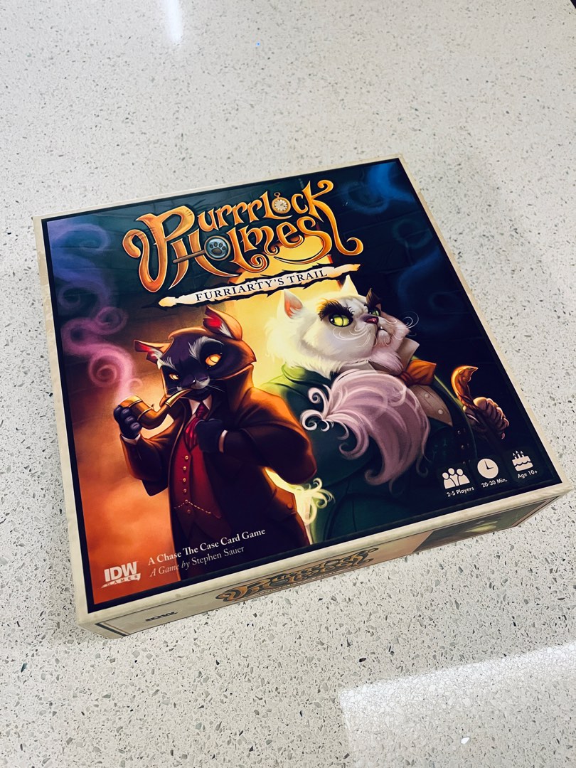 Purrlock Holmes Board game, Hobbies & Toys, Toys & Games on Carousell
