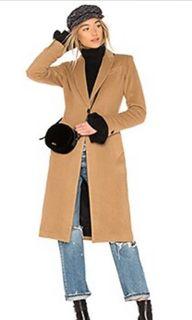 Rag & Bone Dark Camel Duke Overcoat Ladies
