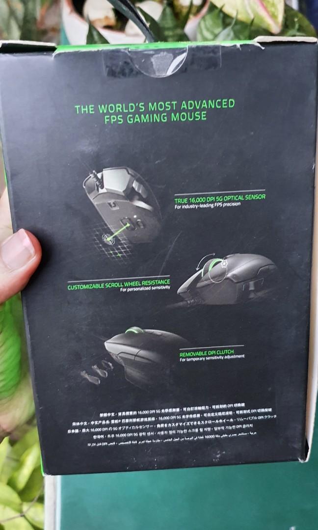 Razer Basilisk ERGONOMIC FPS GAMING MOUSE, Computers & Tech, Parts