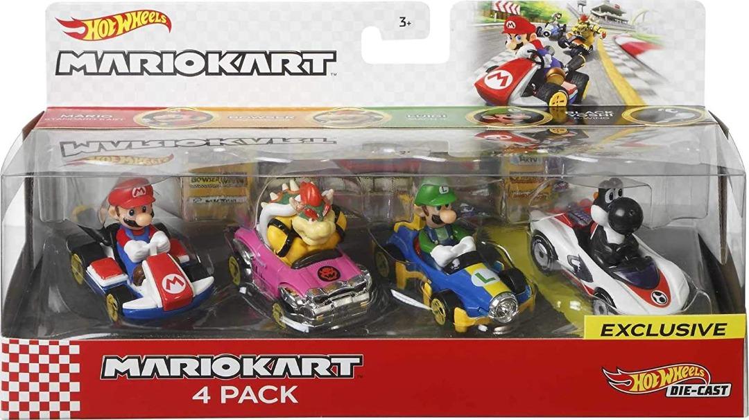 Hot Wheels Mario Kart Diecast 4-Pack Assortment