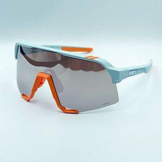 Ride 100% S3 Soft Tact Two Tone HiPER Silver Mirror + Clear lens