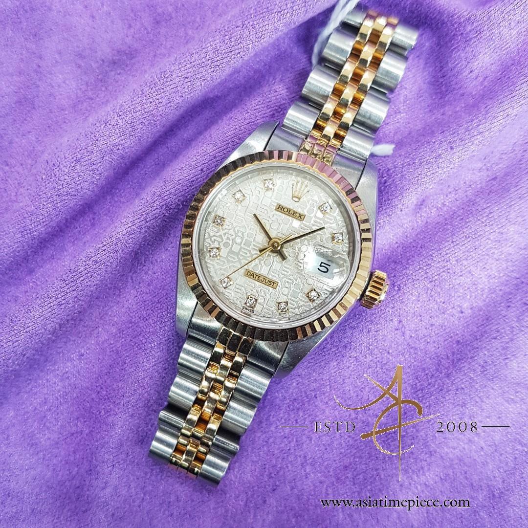 Rolex Datejust 69173 Lady Diamonds Computer Dial Watch 1991 Luxury Watches on Carousell