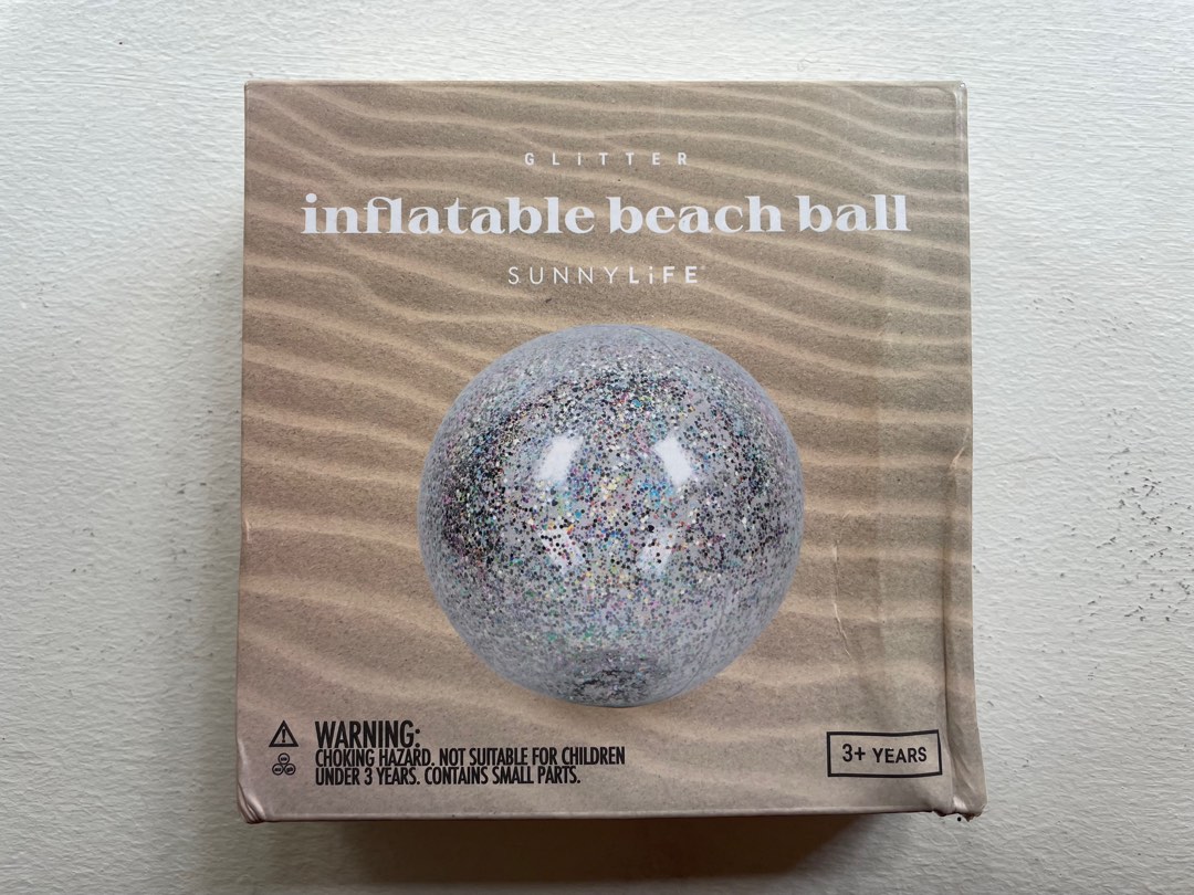 RTP20 Sunnylife Glitter Inflatable Beach Ball, Hobbies & Toys, Toys