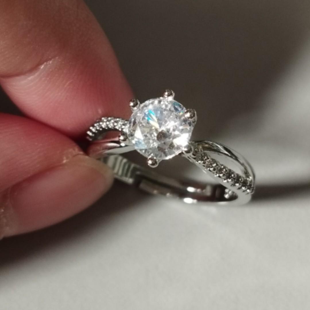 S925 silver romantic wedding ring open adjustable for Women