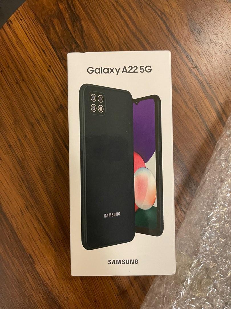 Samsung A22 5G (Category: Samsung) located in Mandaluyong City. Submitted by cdima (Listing ID 1191247466, Image 1). Description: Kindly read the description thank you Samsung A22 5G (Gray) 128gb / 8gb ram Globe Locked Brand new unopened sealed Rfs: extra phone from globe Negotiable .