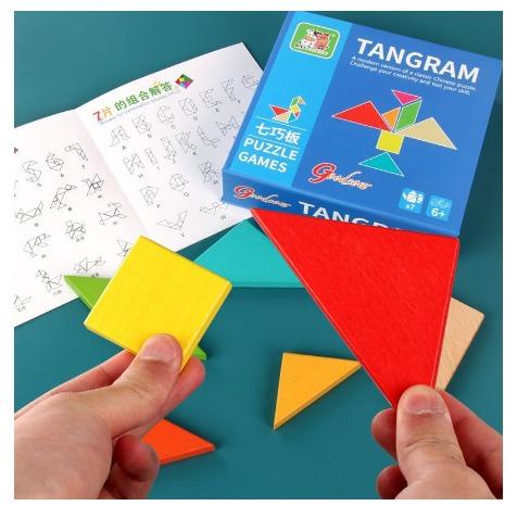 [SG LOCAL] 3D Jigsaw Wooden Tangram Puzzles for Kids Game Montessori ...