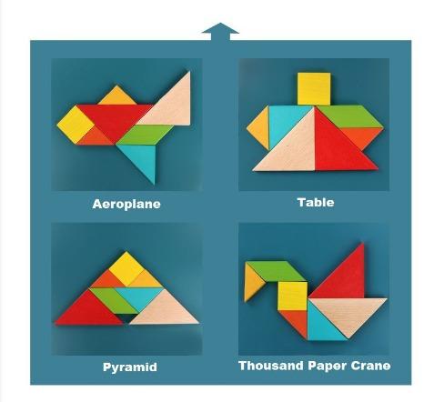 [SG LOCAL] 3D Jigsaw Wooden Tangram Puzzles for Kids Game Montessori ...