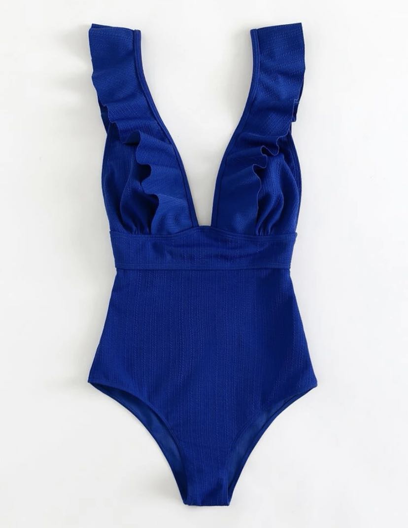Shein Royal Blue One-Piece swimsuit, Women's Fashion, Swimwear, Bikinis ...