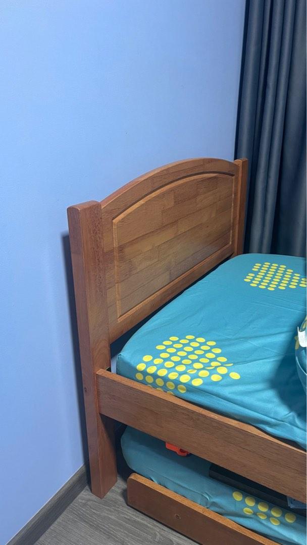 Single bed frame with pull out, Furniture & Home Living, Furniture, Bed