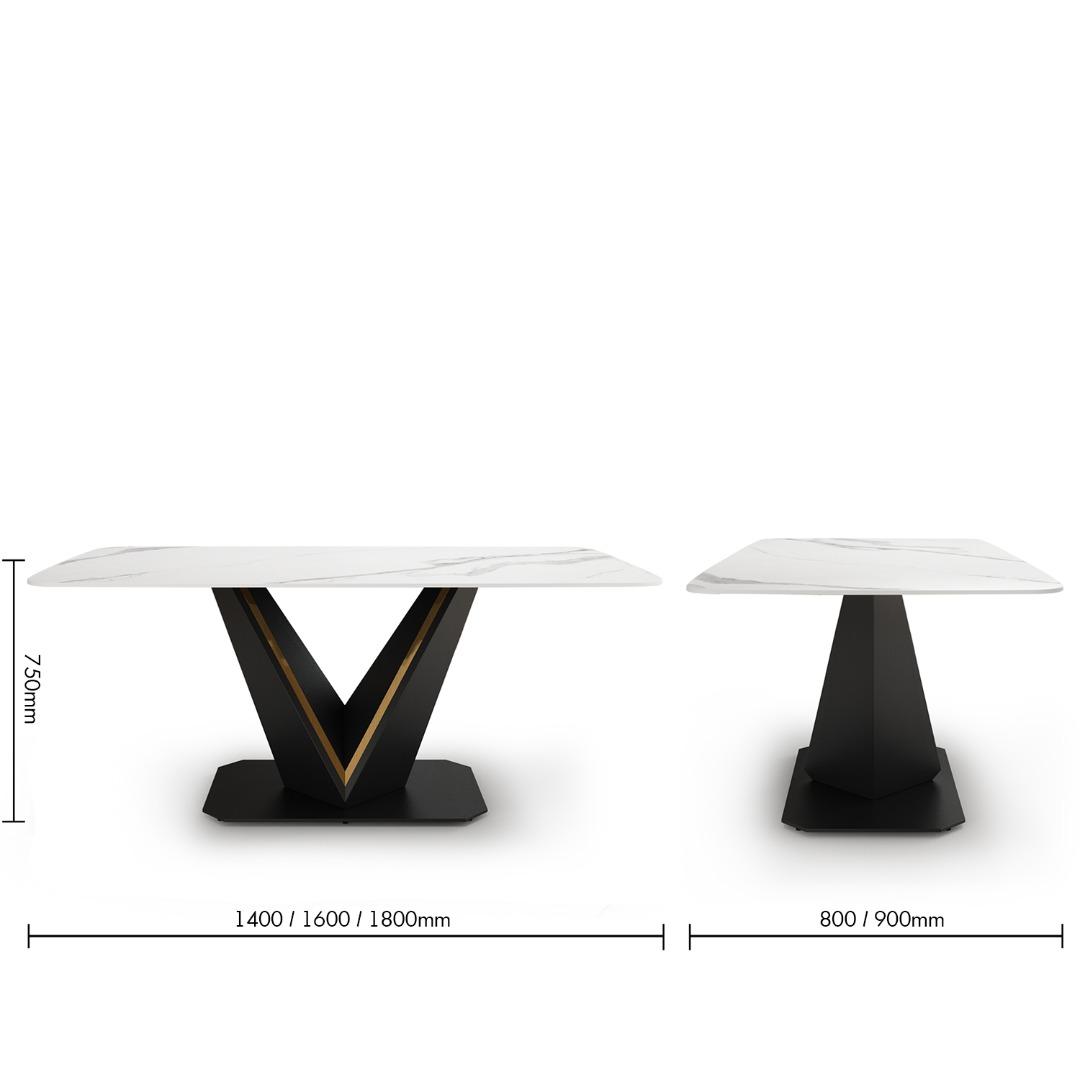 Sintered Stone Dining Table EDWIN, Furniture & Home Living, Furniture ...
