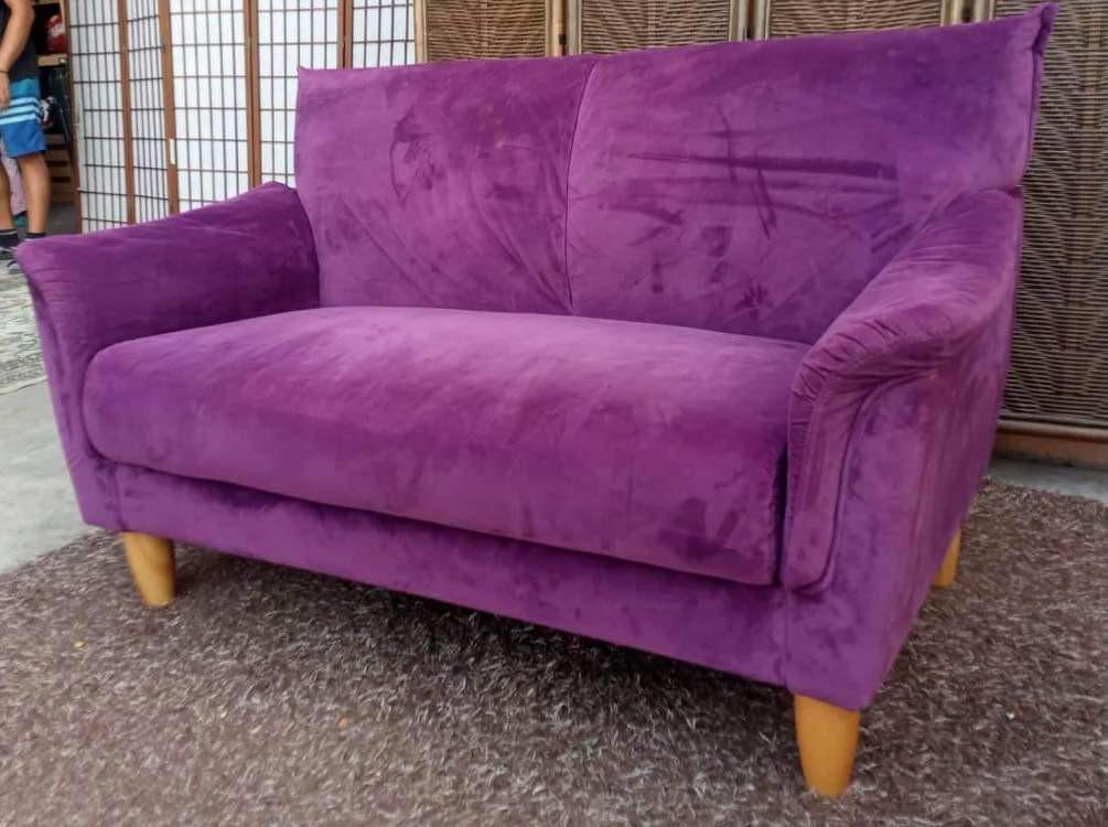 Sofa 52L x 21W in 2 seater Fabric seat Bulky foam, Furniture & Home Living, Furniture, Sofas on