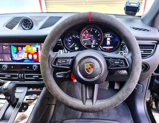 Steering Wheel Cover Red Line (Genuine Alcantara)