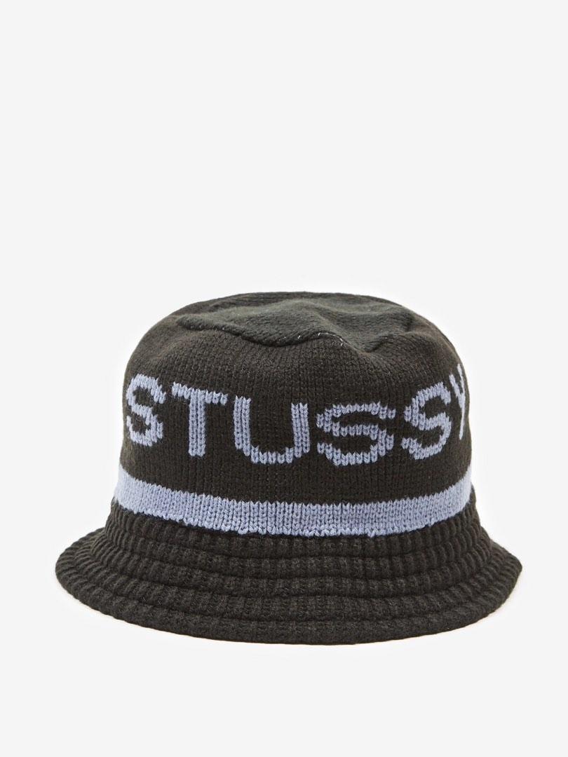 已出售Stussy Jacquard Knit Bucket Hat 針織毛帽, 他的時尚, 外套及