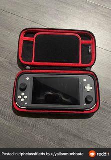 Switch Lite w/ tempered glass and hard case