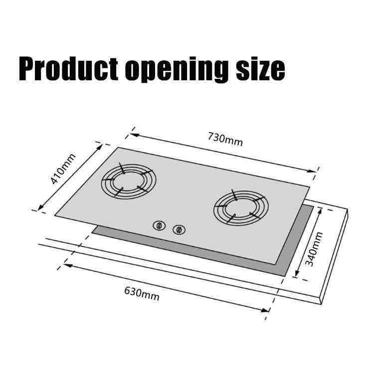 Tempered Glass Gas Stove Dapur Gas Clad Double NineChamber Fierce