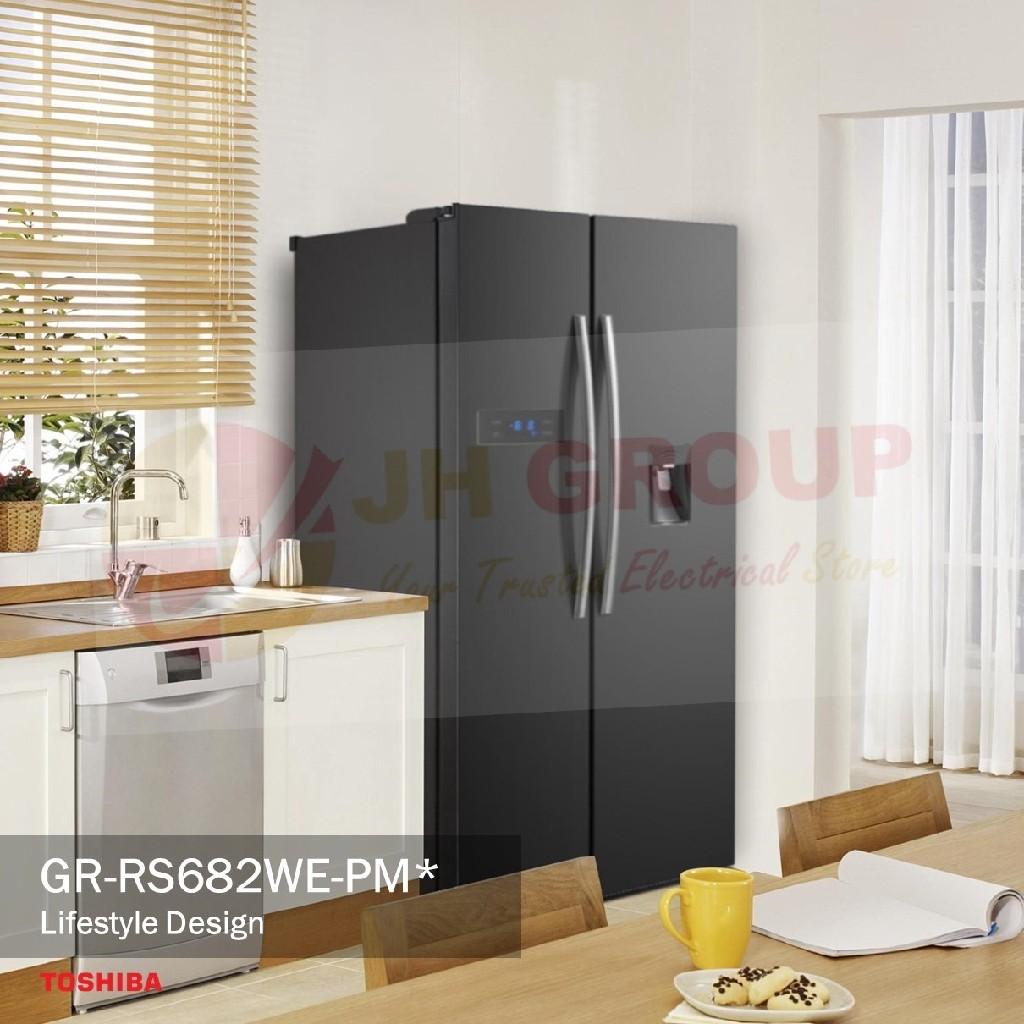 TOSHIBA SIDE BY SIDE INVERTER REFRIGERATOR, TV & Home Appliances ...