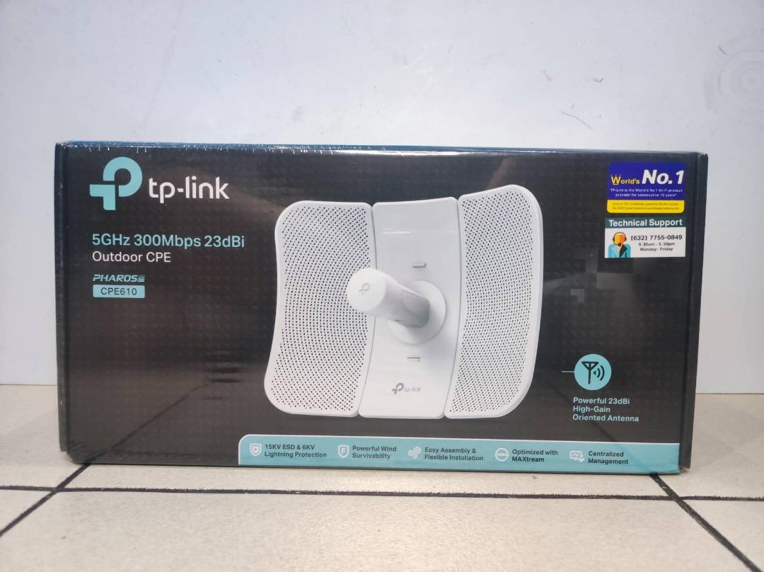 TP-LINK CPE610 5GHz 300Mbps 23dBi Outdoor CPE, Computers & Tech, Parts ...
