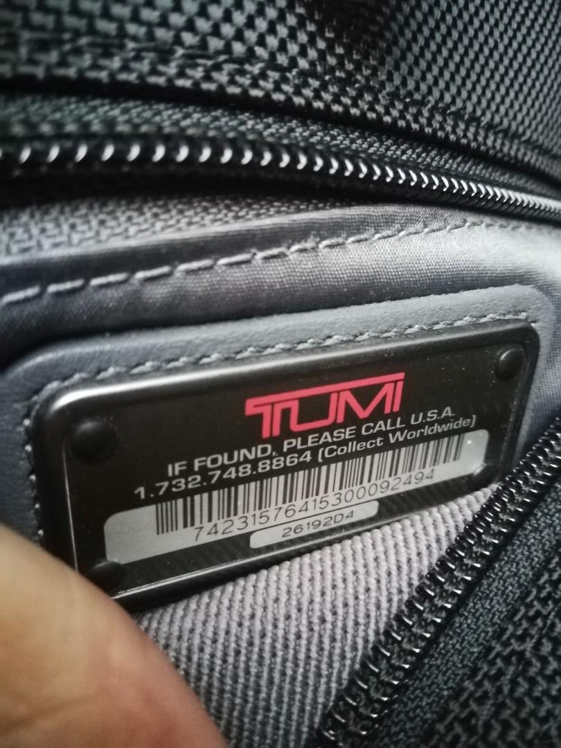 Tumi FXT Ballistic Nylon Slim Briefcase Black 26192D4, Men's Fashion