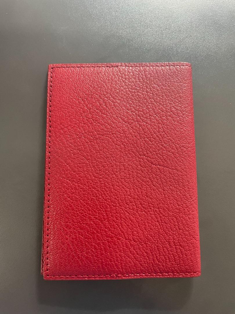 Tumi Leather Passport Holder Wallet Cover Red Luxury