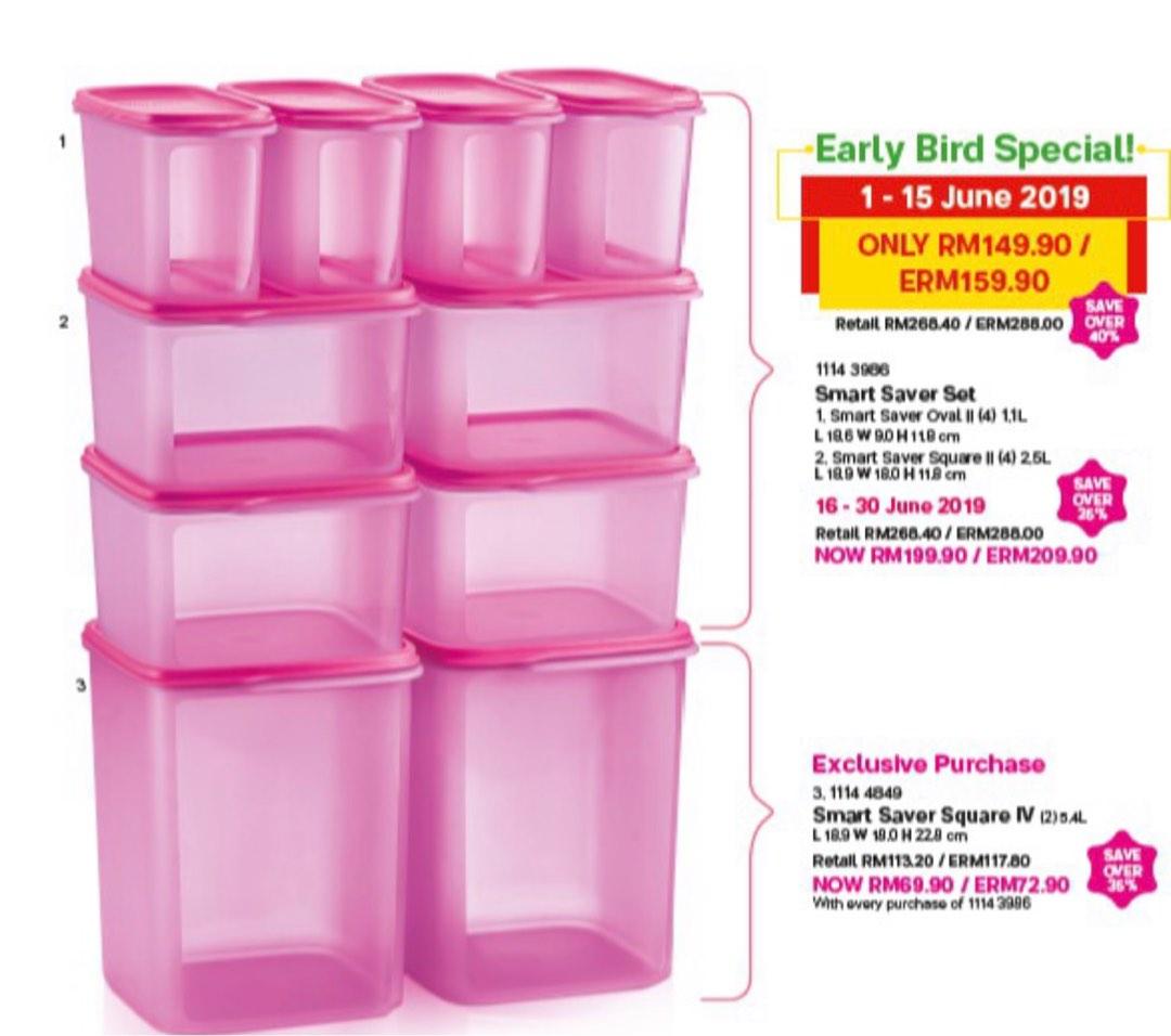 Tupperware Smart Saver Set (10 pieces) LELONG Furniture Home