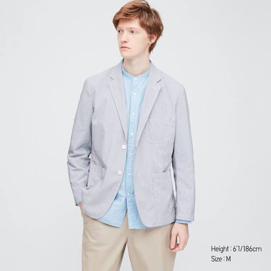 Uniqlo seersucker jacket new arrivals