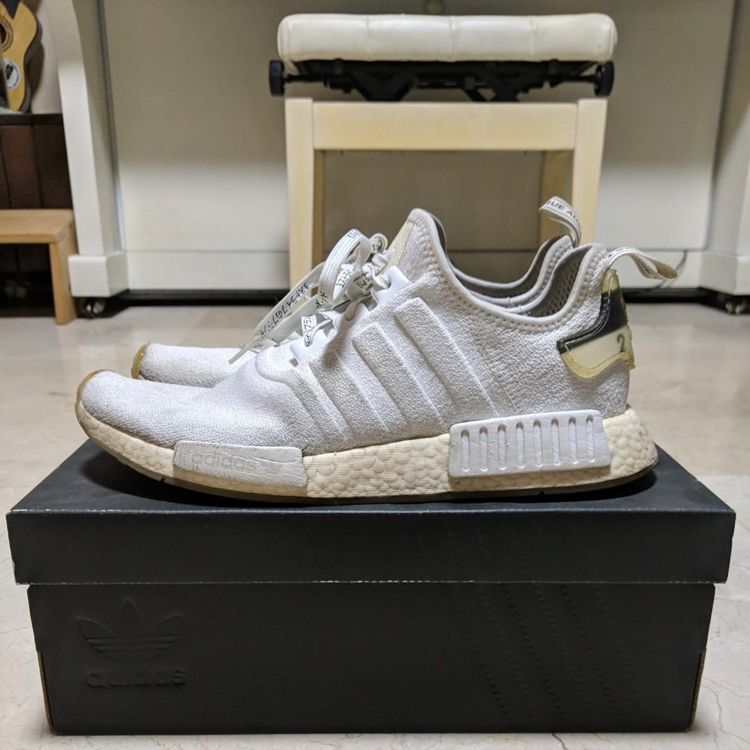 USED NMD R1 Triple White 2 Adidas Sneakers Men s Fashion Footwear Sneakers on Carousell