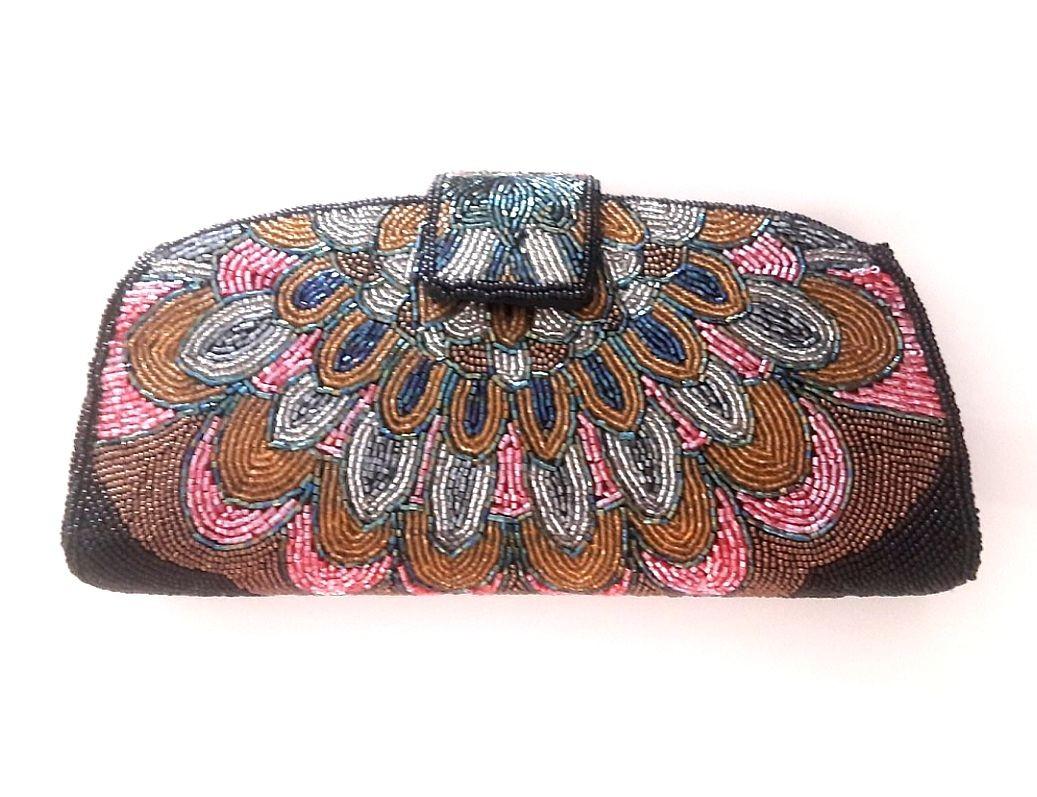 Beaded Clutch bag/evening purse/beaded purse/handmade beaded