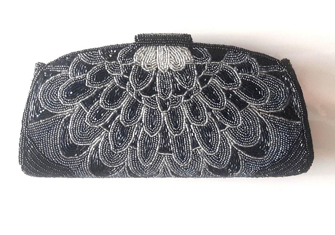 Dark clearance silver clutch