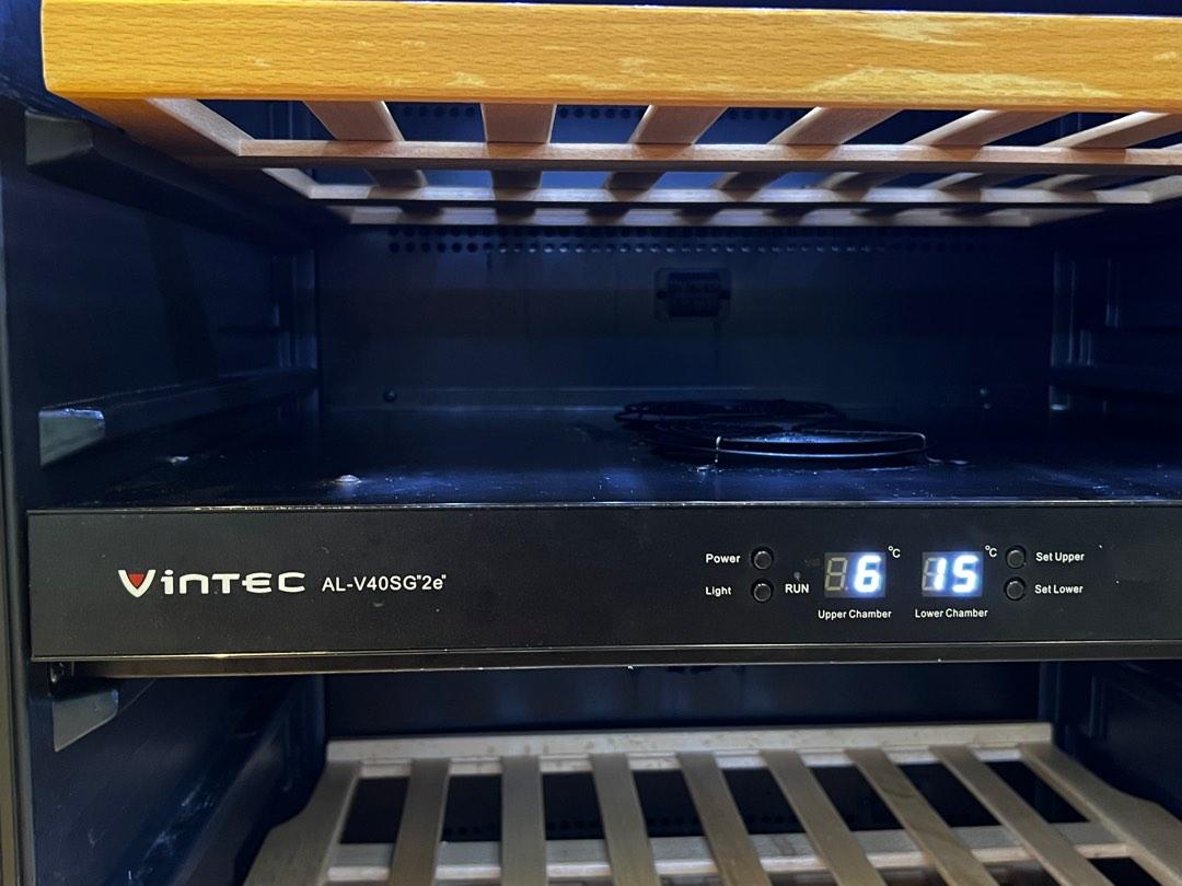 Vintec Dual Zone 40 bottle wine fridge, TV & Home Appliances, Kitchen