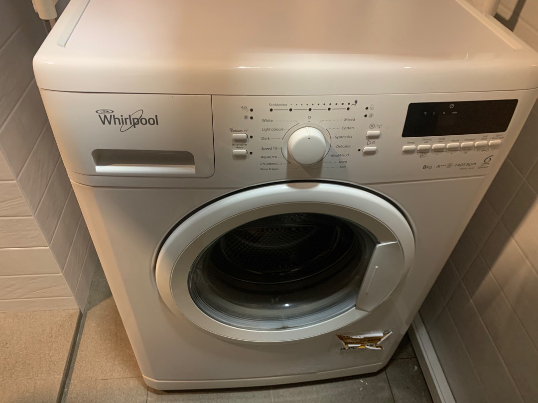 Whirlpool 8kg front load washing machine, TV & Home Appliances, Washing