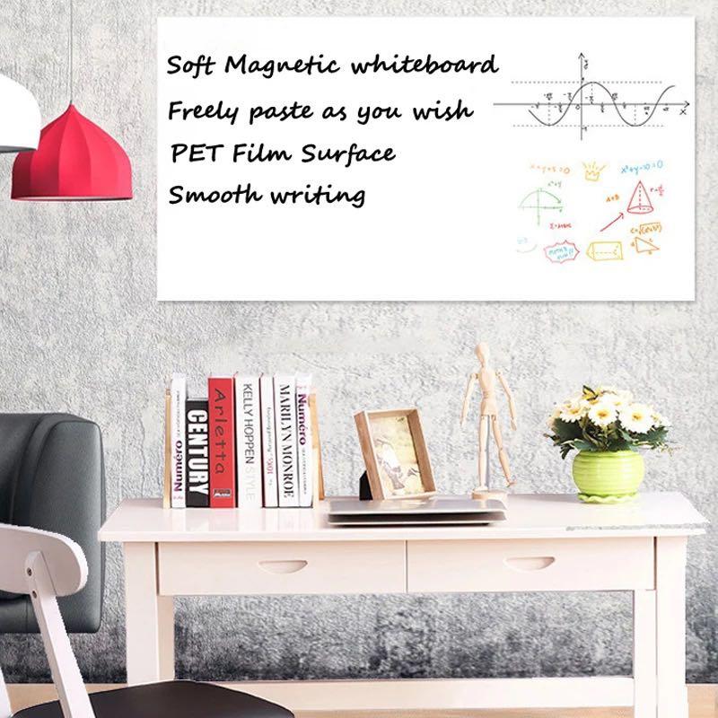 Whiteboard Sticker White Board Self-adhesive Writing Memo Board Removable  Wall Sticker For Office School Home Wallpaper, Furniture & Home Living,  Home Decor, Wall Decor on Carousell