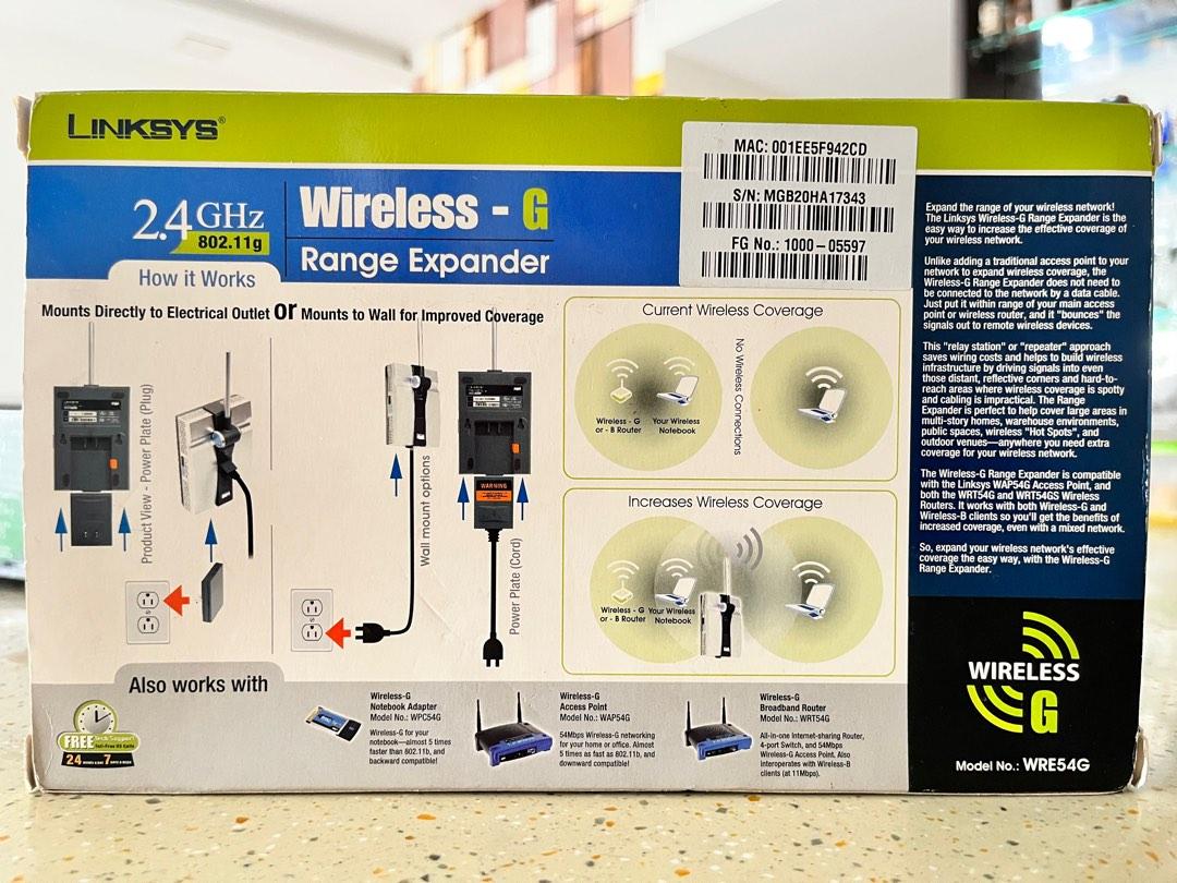 Wireless Extender (Category: Office & Business Technology) located in Singapore. Submitted by sjdv_2017 (Listing ID 1191219087, Image 2). Description: Brand new wireless range extender from Linksys. .