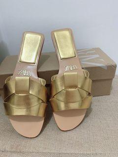 ZARA gold sandals