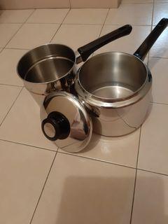 Zebra Double Boiler with long handle classic 15 cm