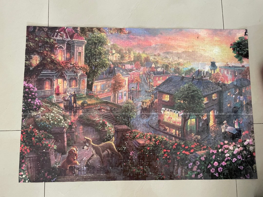 Puzzle Thomas Kinkade: Lady and the Tramp, 1 000 pieces