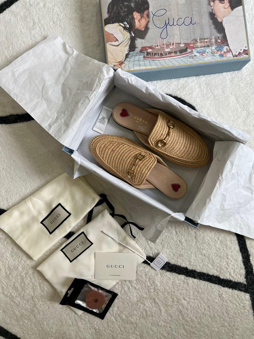 Gucci princetown 2025 raffia