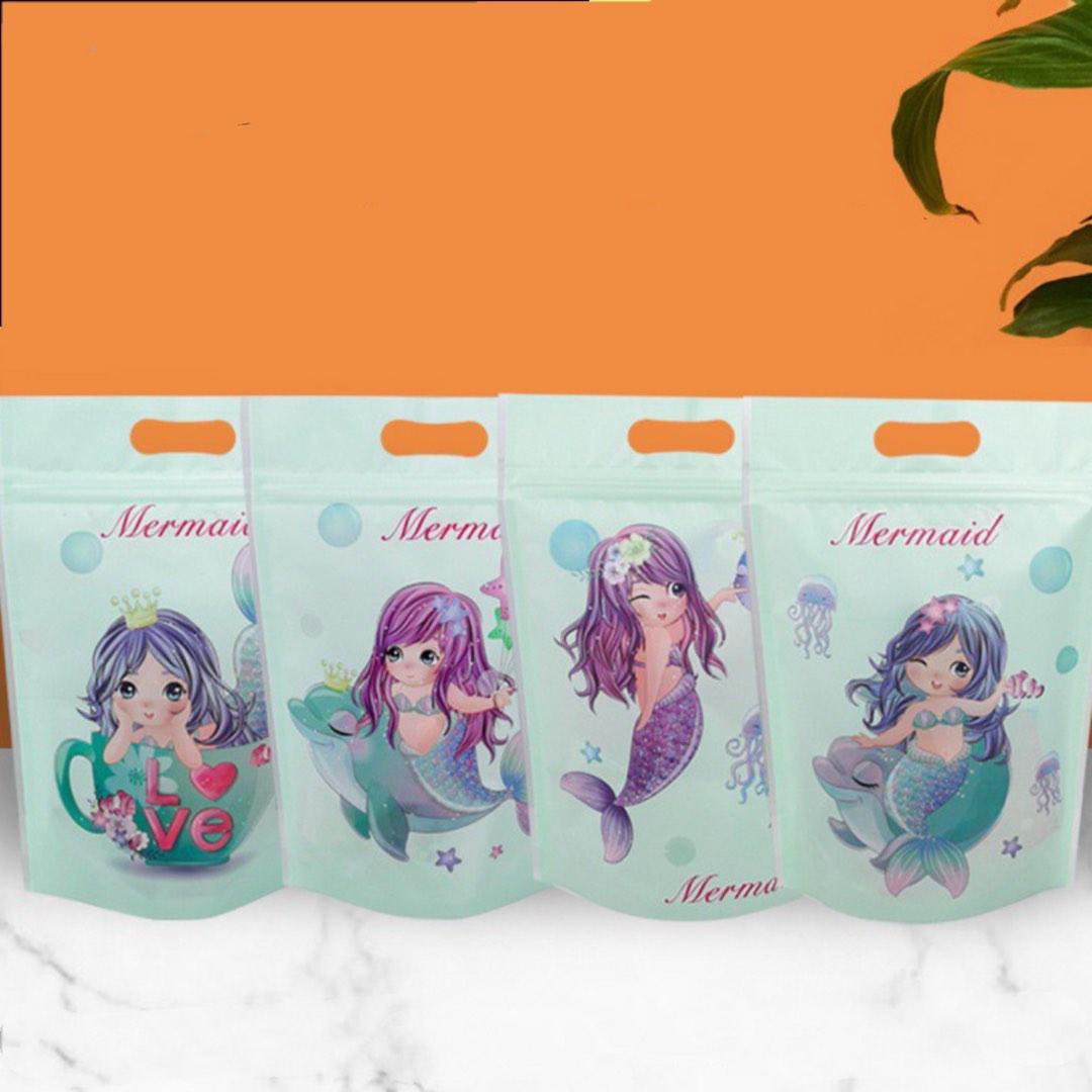 10pcs Mermaid Ziplock Cookie Bag / Goodie Bag / Party Supplies / Zip