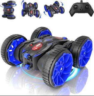  Remote Control Car, OrrenteRemote RC Cars with Headlights and  Wheel Lights, 4WD 2.4Ghz Double Sided 360° Rotating RC Truck for 6 Year Old  Boy Gifts Stunt RC Car Kids Xmas Toy