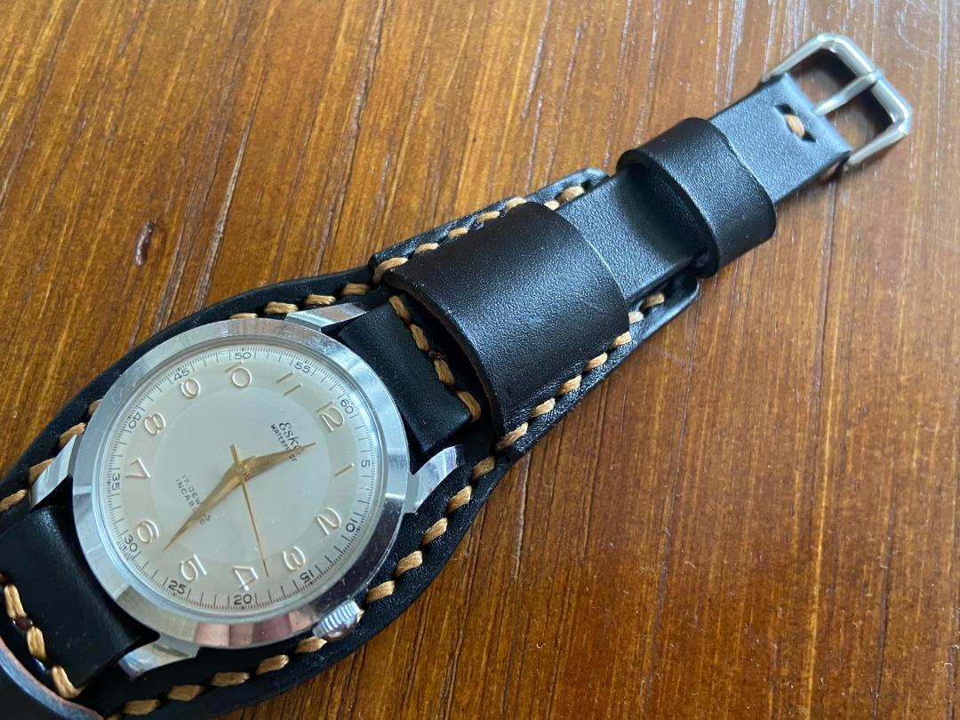 NEIGHBORHOOD LEATHER EMB WATCH BAND  ネイビ NEIGHBORHOOD LEATHER EMB WATCH BAND ネイビー