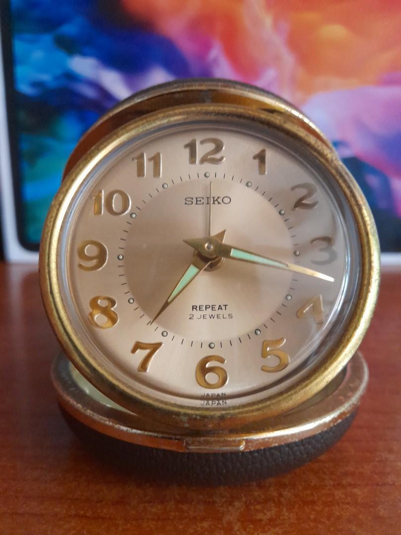 1953 Seiko Wind Up Travel Clock (De Susi), Hobbies & Toys, Memorabilia & Collectibles, Vintage